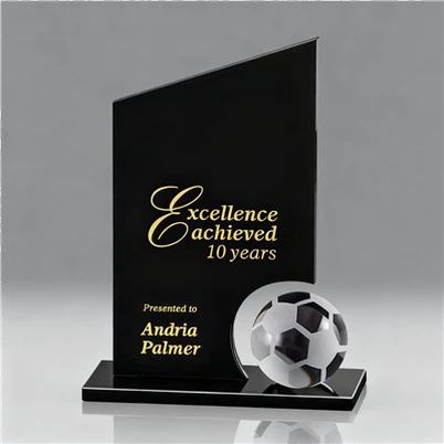 Crystal Soccer Trophy